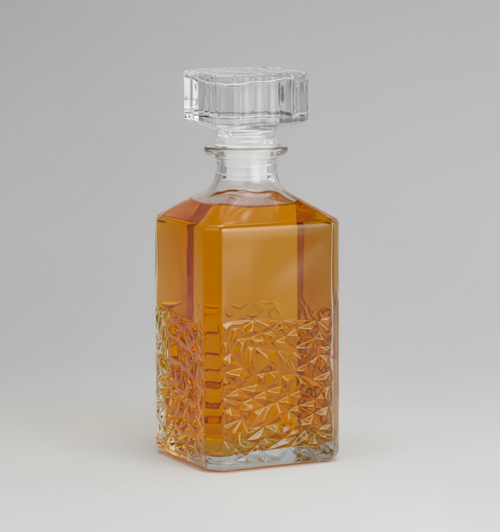 Carafe à whisky en cristal - JEREMY-Bouchon-remplit
