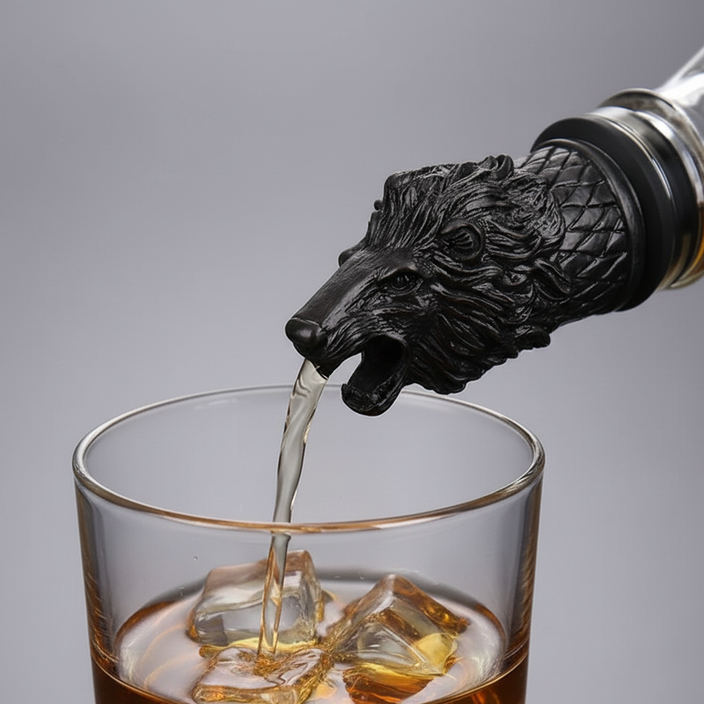 Bec verseur animaux décoratif pour whisky et vin - LION