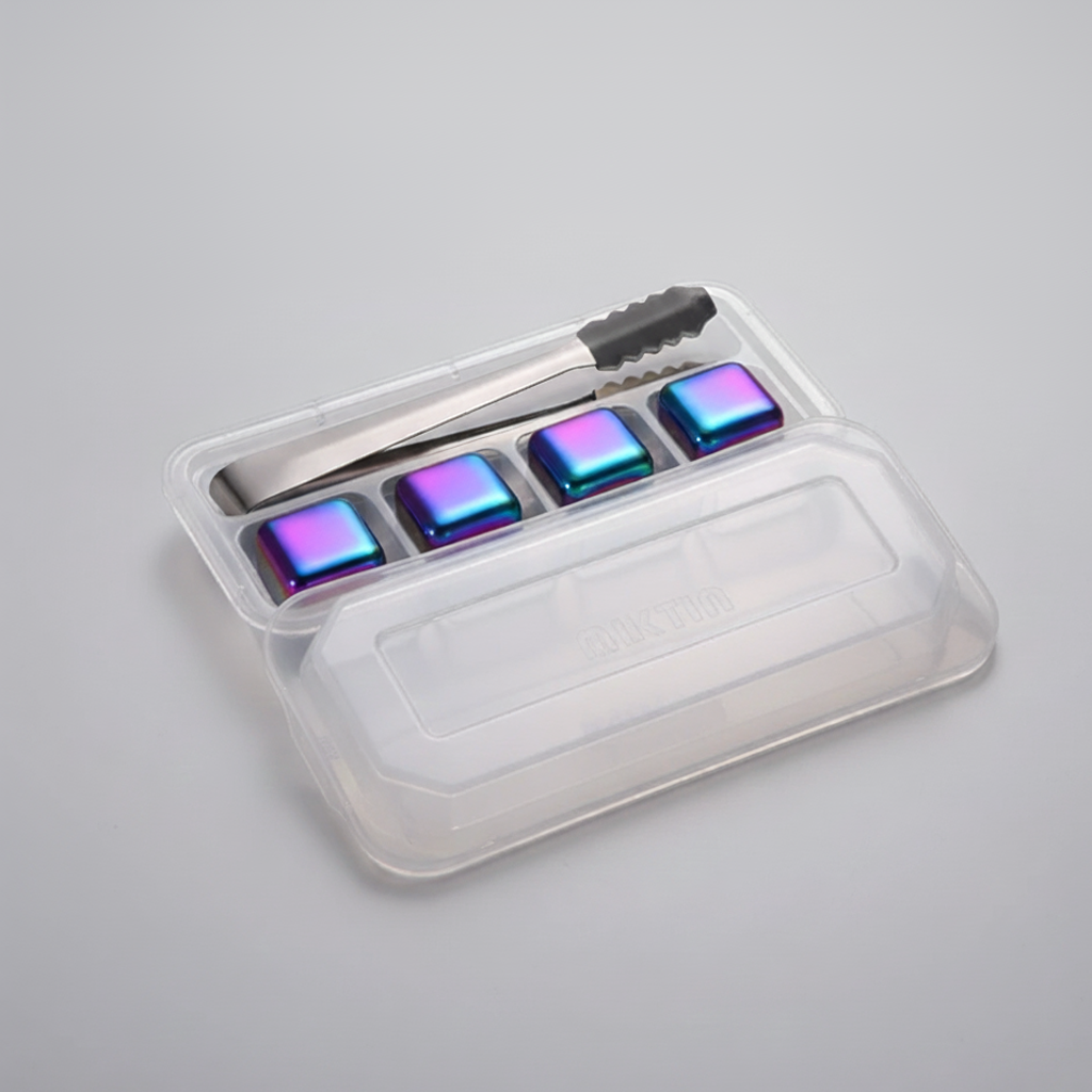 Pierres à whisky réutilisables en acier inoxydable - PETROLE