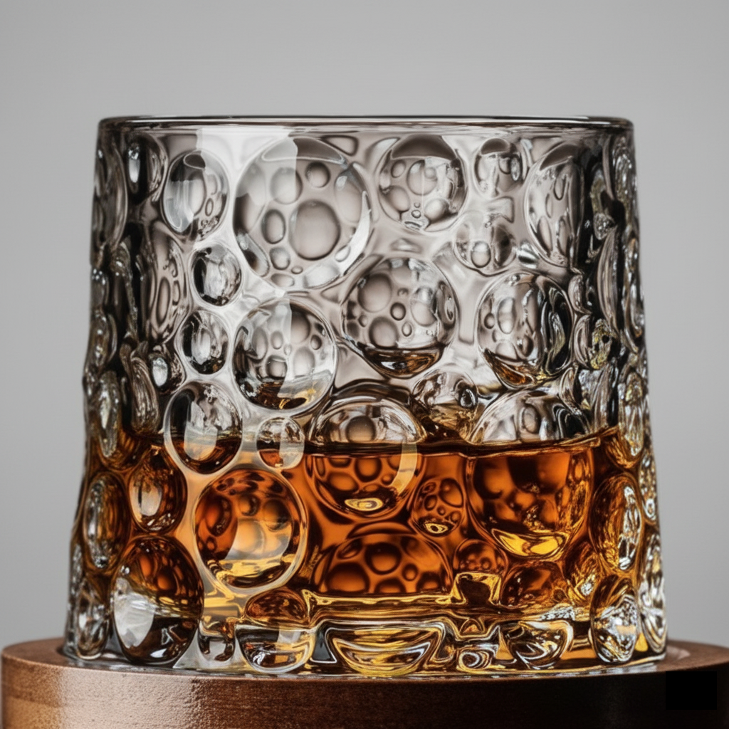Verre à whisky avec socle en bois - FERNAND