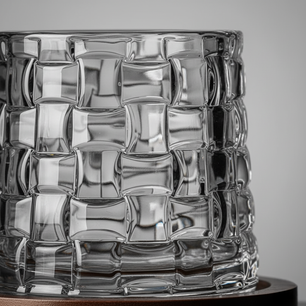 Verre à whisky avec socle en bois - VIVIAN