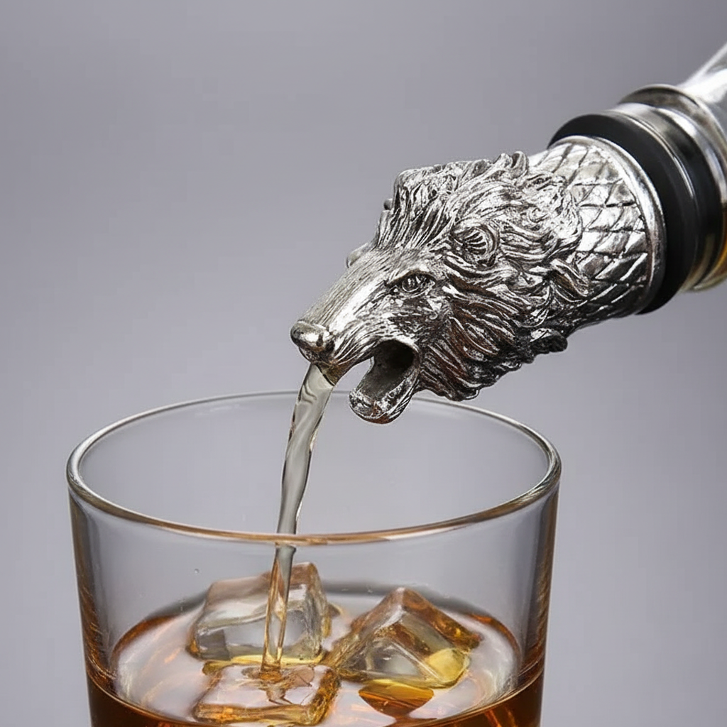 Bec verseur animaux décoratif pour whisky et vin - LION