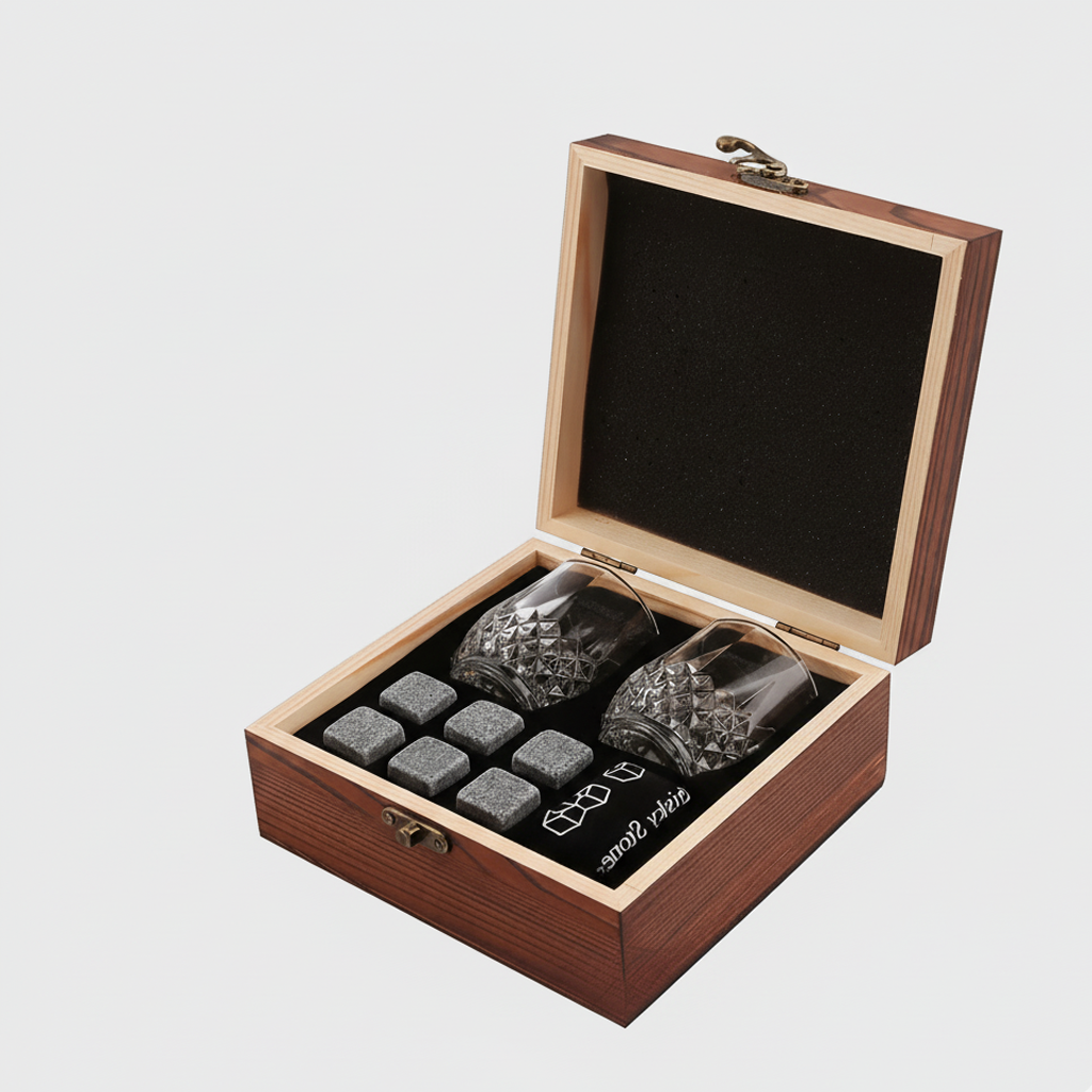 Coffret cadeau avec verres à whisky - RENÉ