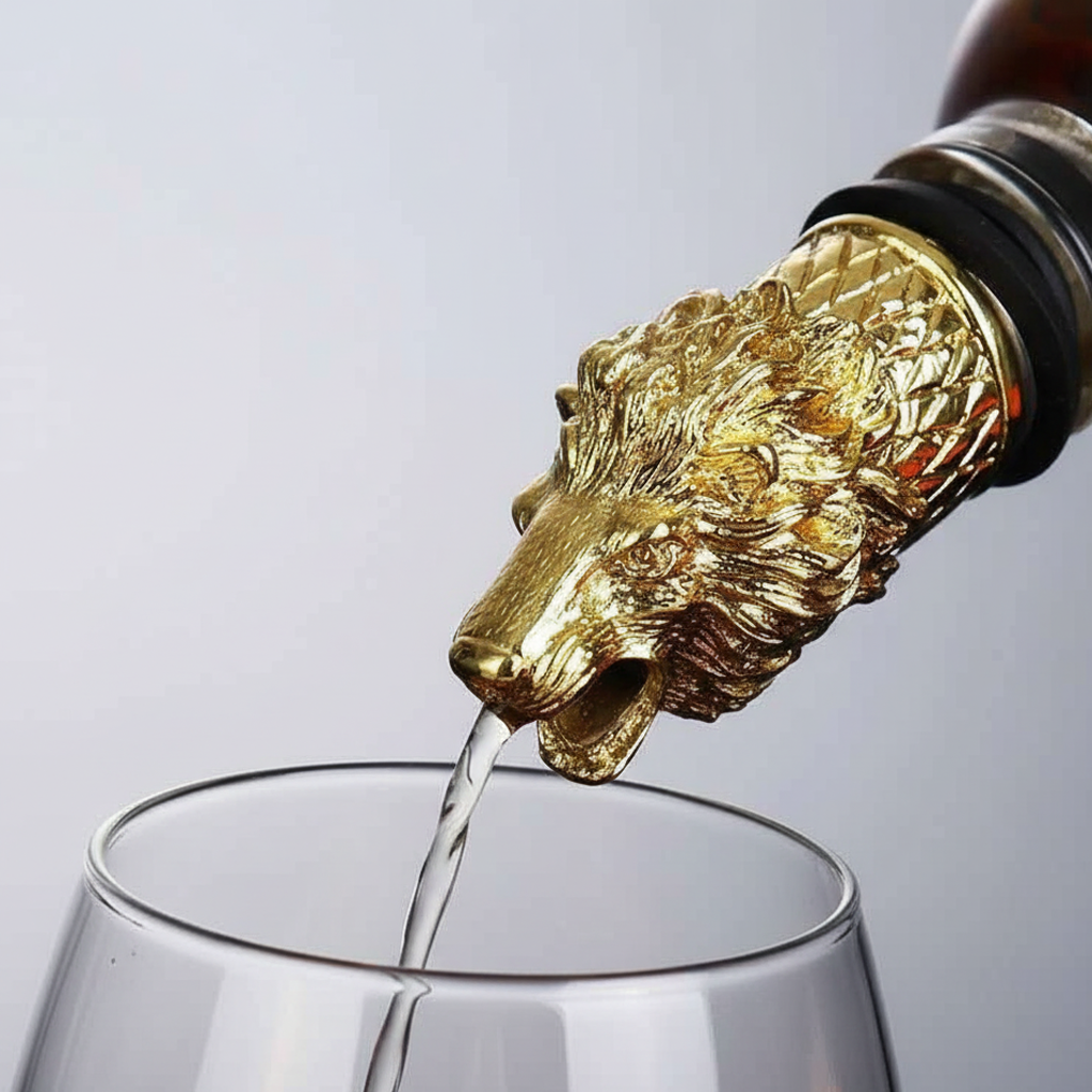 Bec verseur animaux décoratif pour whisky et vin - LION