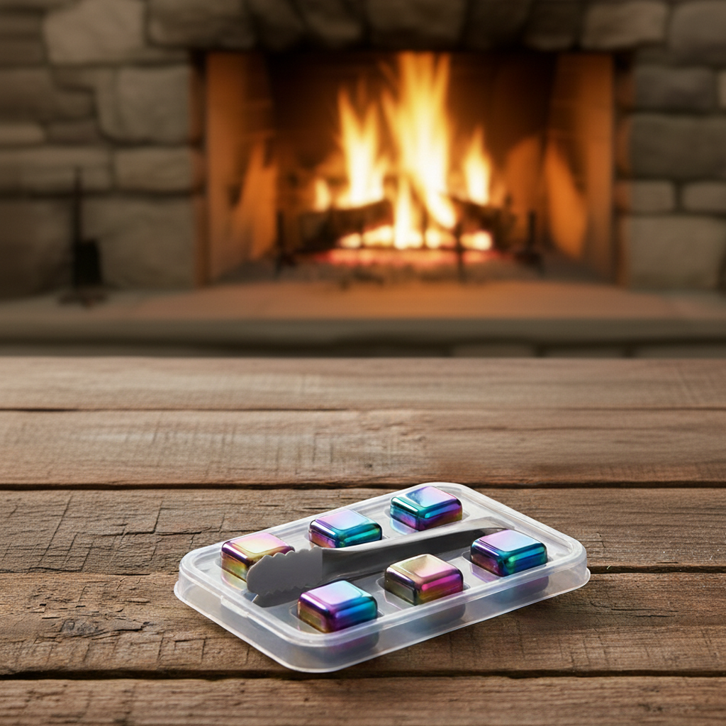 Pierres à whisky réutilisables en acier inoxydable - PETROLE