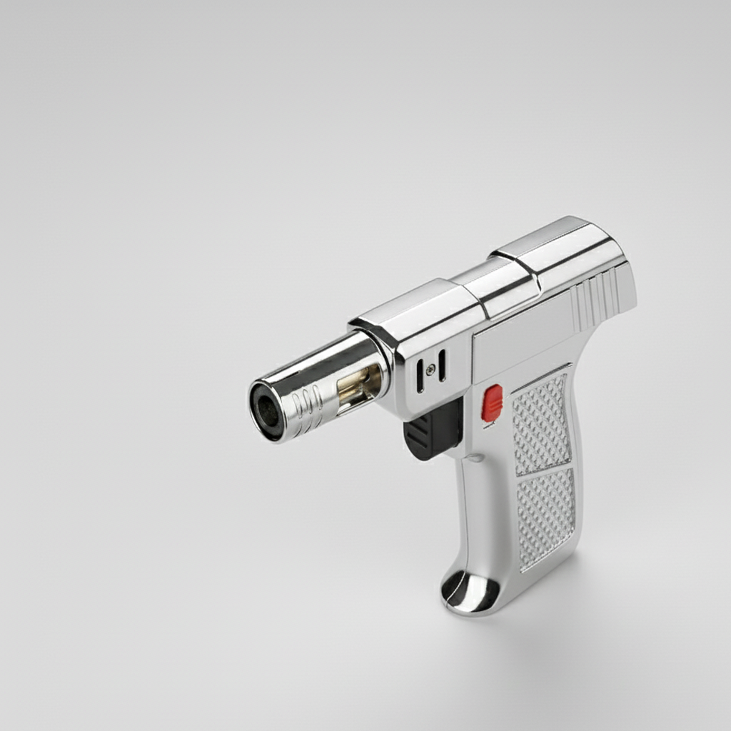 Briquet à gaz pistolet - ARGENT