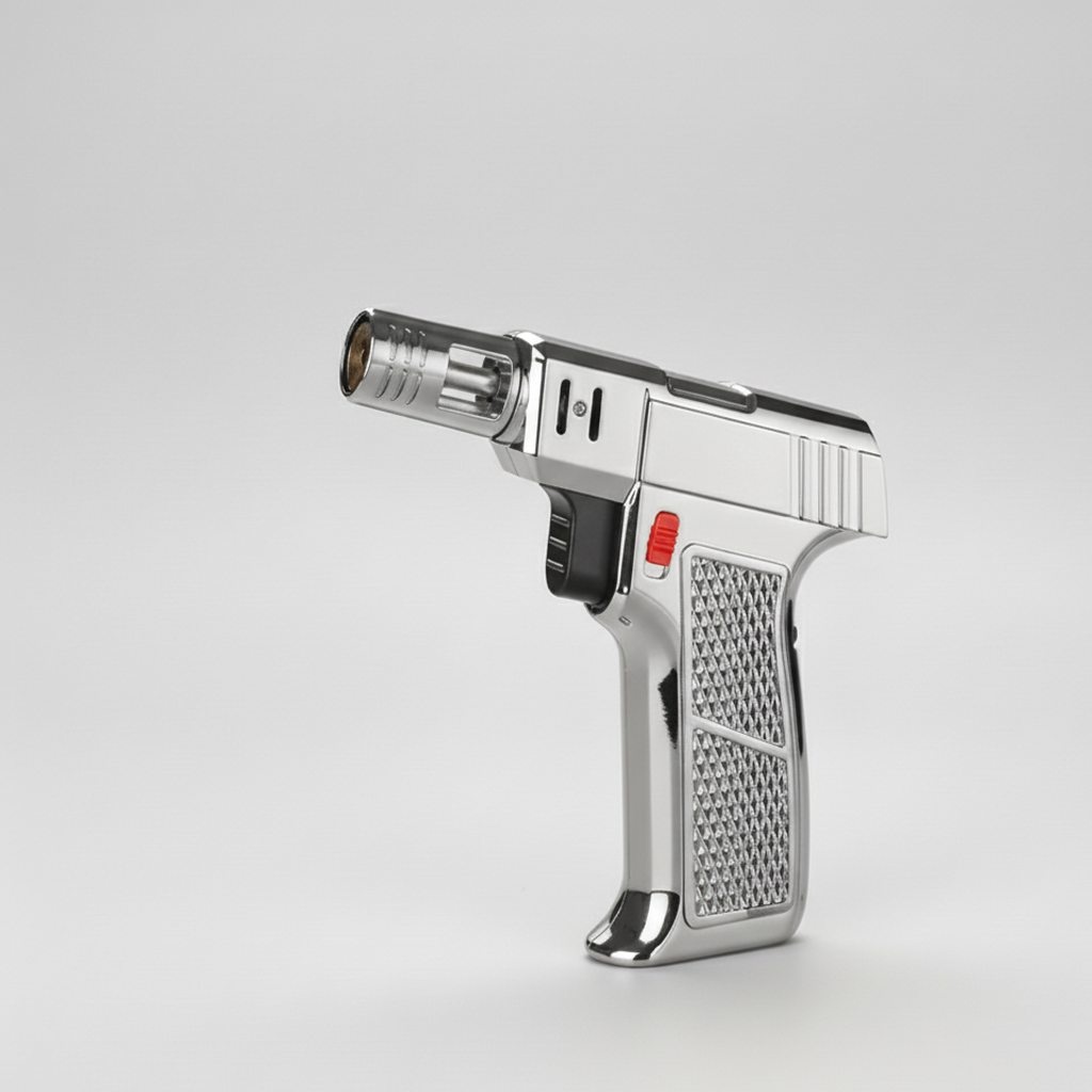 Briquet à gaz pistolet - ARGENT