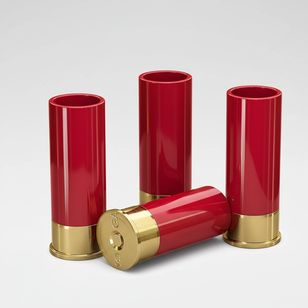 Verres à liqueur balle de fusil de chasse X4 - ROUGE