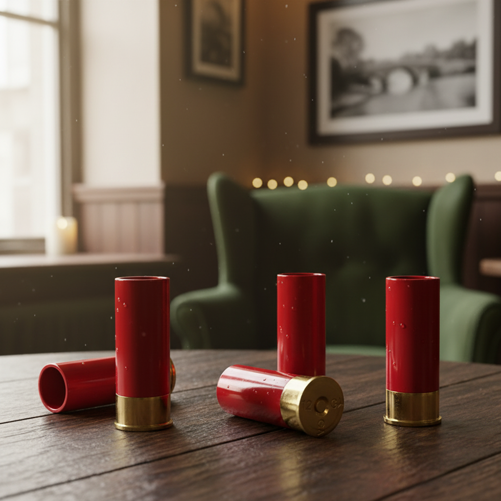 Verres à liqueur balle de fusil de chasse X4 - ROUGE